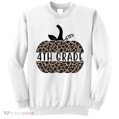 4th Grade Leopard Pumpkin Sweatshirt