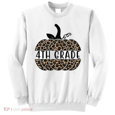 4th Grade Leopard Pumpkin Sweatshirt