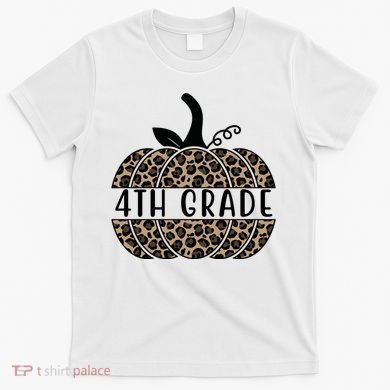 4th Grade Leopard Pumpkin T-Shirt