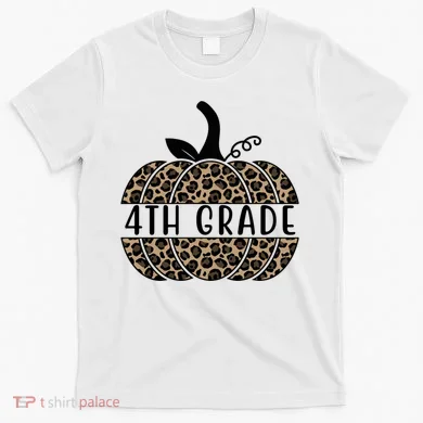 4th Grade Leopard Pumpkin T-Shirt