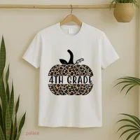 4th Grade Leopard Pumpkin T-Shirt thumb 2