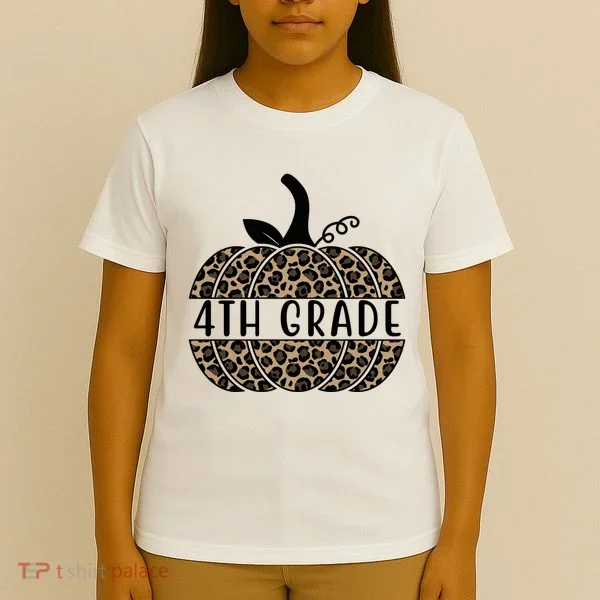 4th Grade Leopard Pumpkin T-Shirt