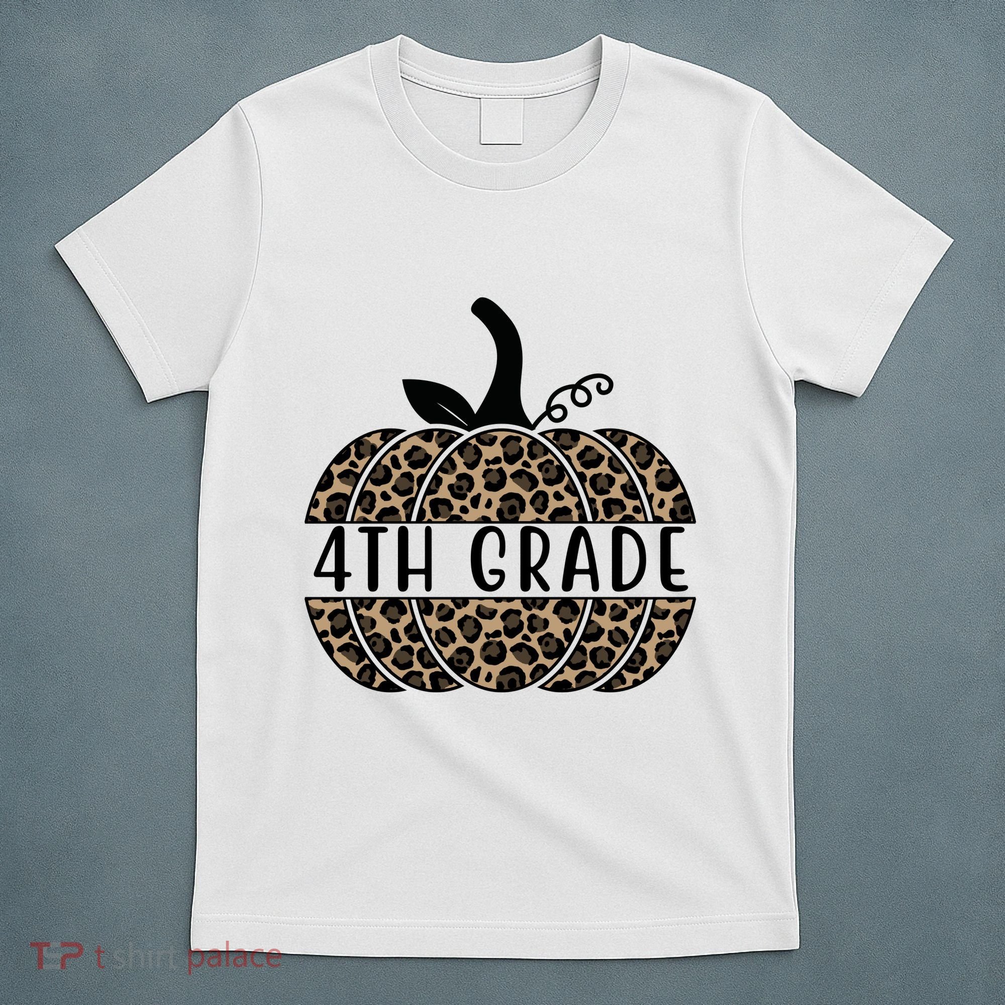 4th Grade Leopard Pumpkin T-Shirt