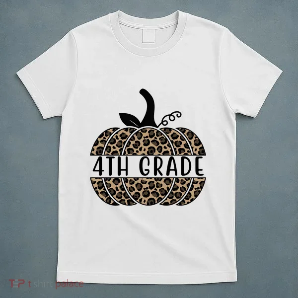 4th Grade Leopard Pumpkin T-Shirt