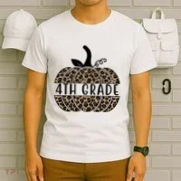 4th Grade Leopard Pumpkin T-Shirt thumb 6