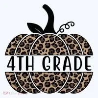 4th Grade Leopard Pumpkin T-Shirt thumb 7