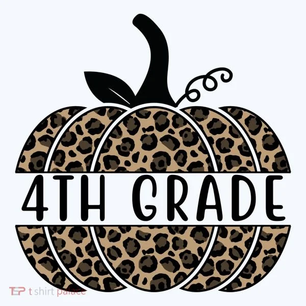 4th Grade Leopard Pumpkin T-Shirt