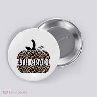 4th Grade Leopard Pumpkin Button thumb 0