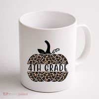 4th Grade Leopard Pumpkin Coffee Mug thumb 1