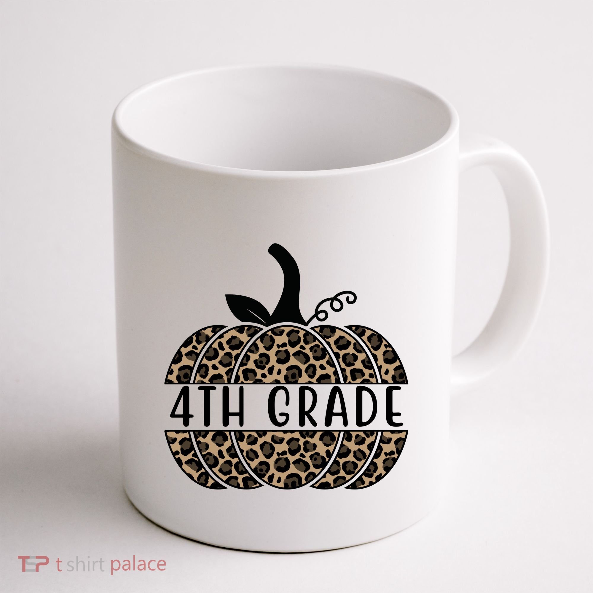 4th Grade Leopard Pumpkin Coffee Mug