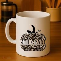 4th Grade Leopard Pumpkin Coffee Mug thumb 4