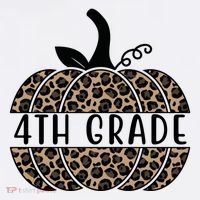 4th Grade Leopard Pumpkin Ornament thumb 1