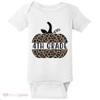 4th Grade Leopard Pumpkin Baby Bodysuit thumb 0