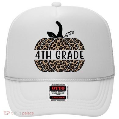4th Grade Leopard Pumpkin Hat