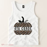 4th Grade Leopard Pumpkin Tank Top thumb 2