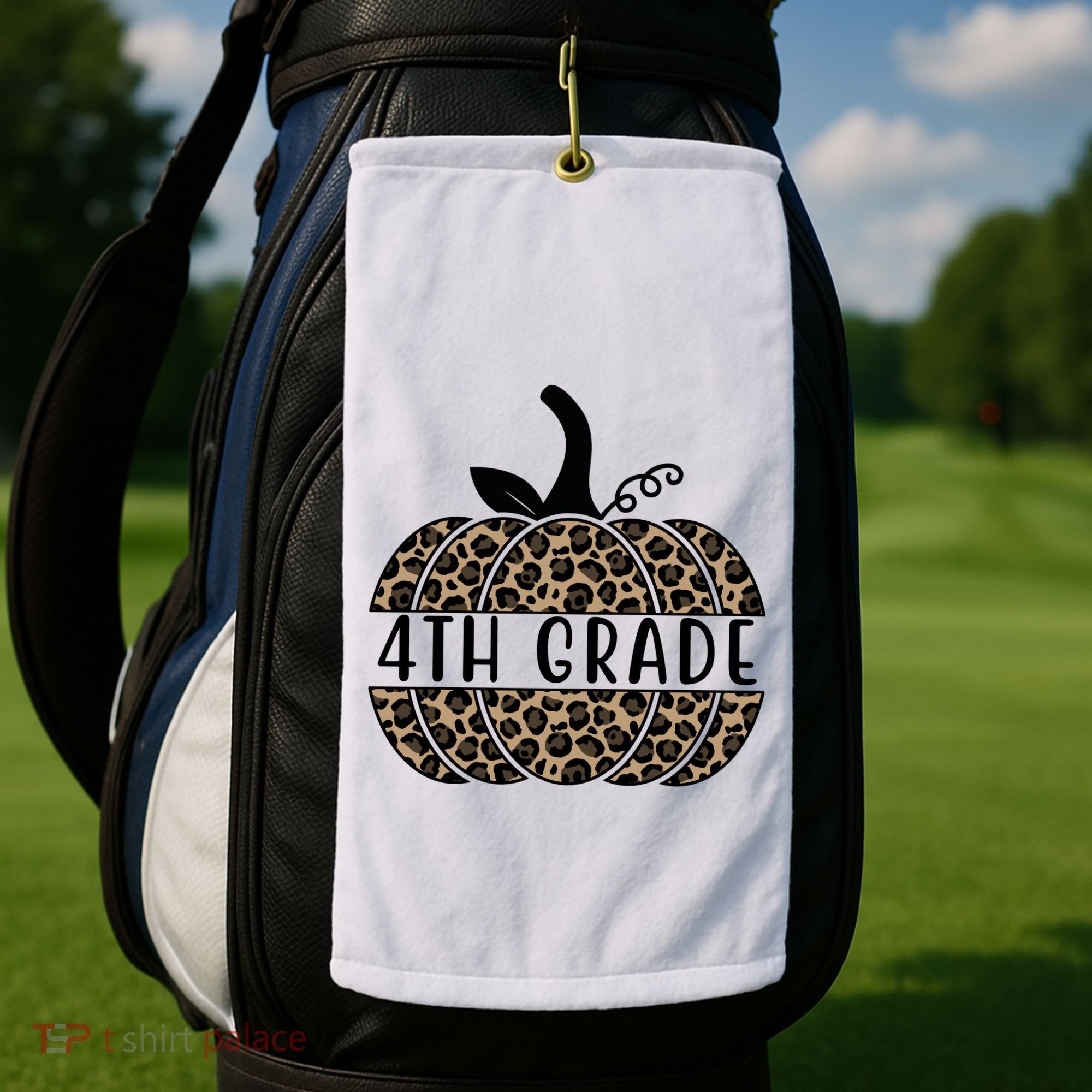 4th Grade Leopard Pumpkin Golf Towel