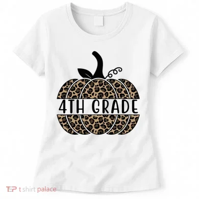 4th Grade Leopard Pumpkin Women's T-Shirt