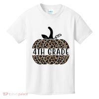 4th Grade Leopard Pumpkin Kids T-Shirt thumb 0
