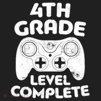 4th Grade Level Complete Video Gamer Graduation Golf Towel thumb 3