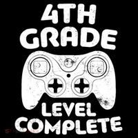 4th Grade Level Complete Video Gamer Graduation Kids Sweatshirt thumb 2