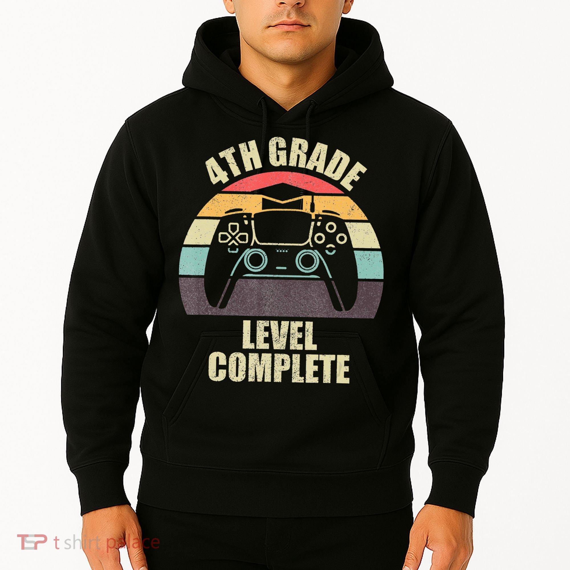 4Th Grade Level Complete Gaming Gamer Graduation Hoodie