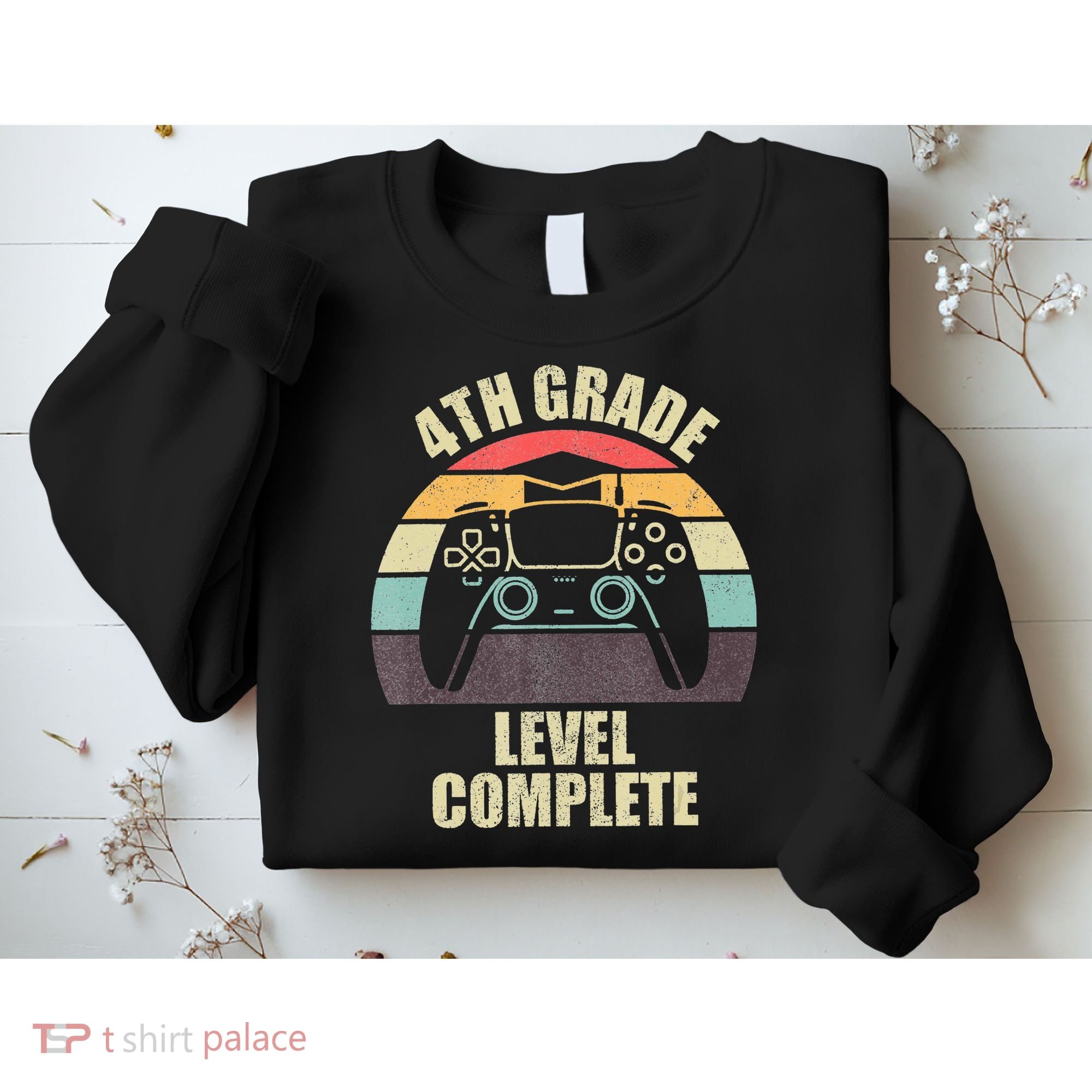 4Th Grade Level Complete Gaming Gamer Graduation Sweatshirt