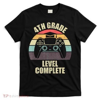 4Th Grade Level Complete Gaming Gamer Graduation T-Shirt