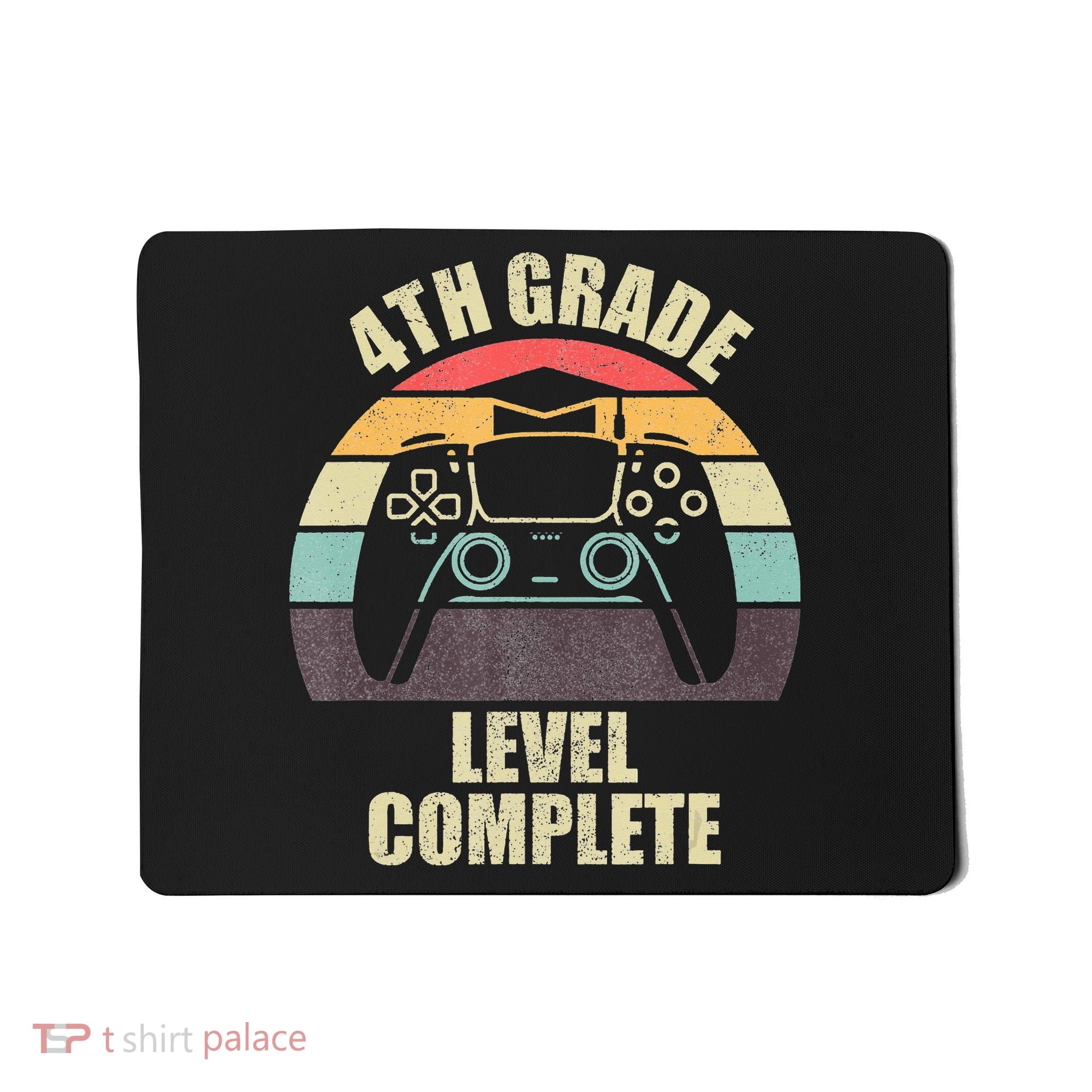 4Th Grade Level Complete Gaming Gamer Graduation Mousepad