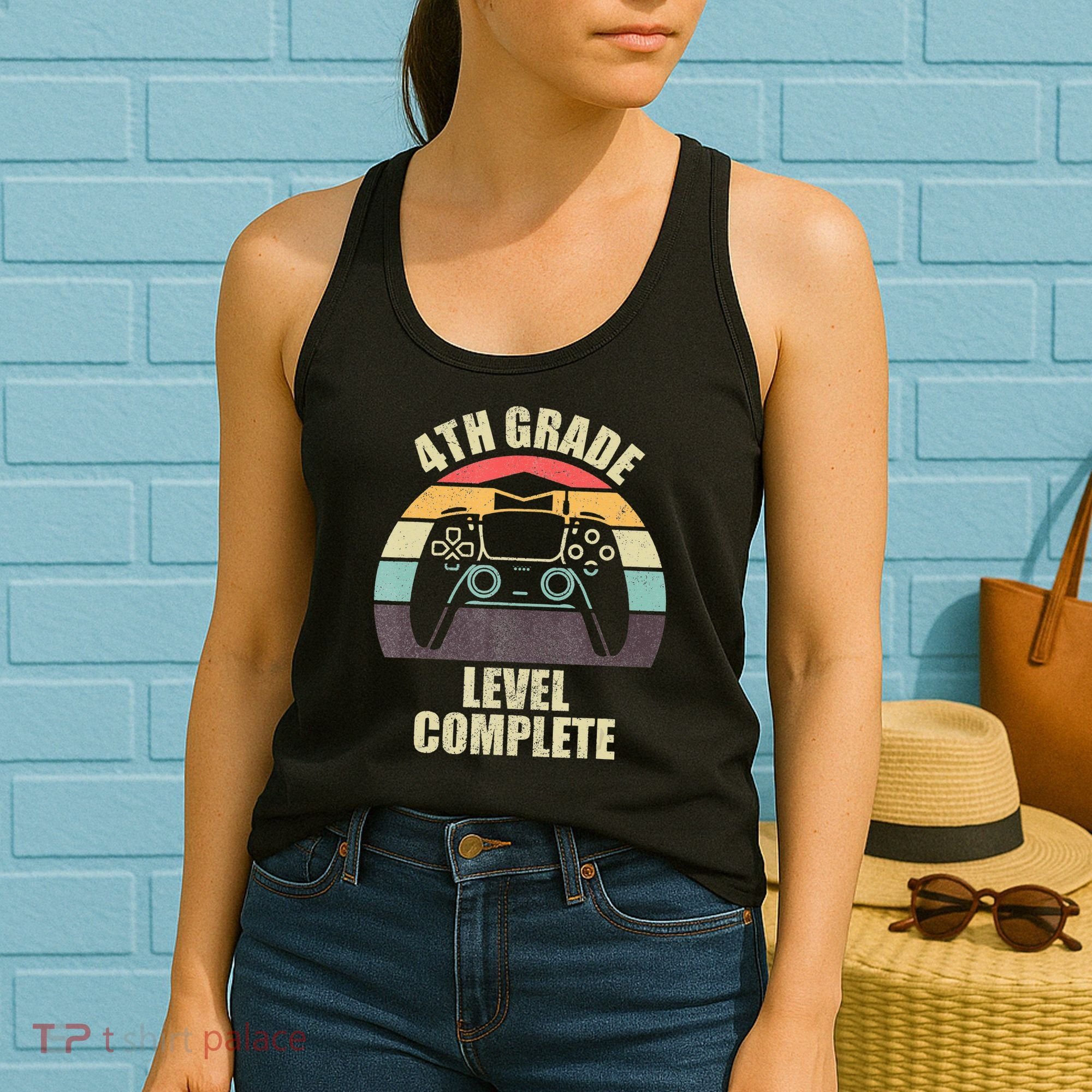 4Th Grade Level Complete Gaming Gamer Graduation Women's Tank Top