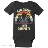 4Th Grade Level Complete Gaming Gamer Graduation Baby Bodysuit thumb 0