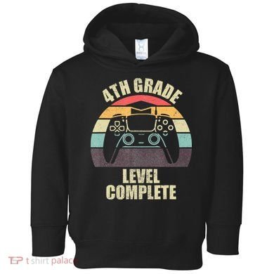 4Th Grade Level Complete Gaming Gamer Graduation Toddler Hoodie