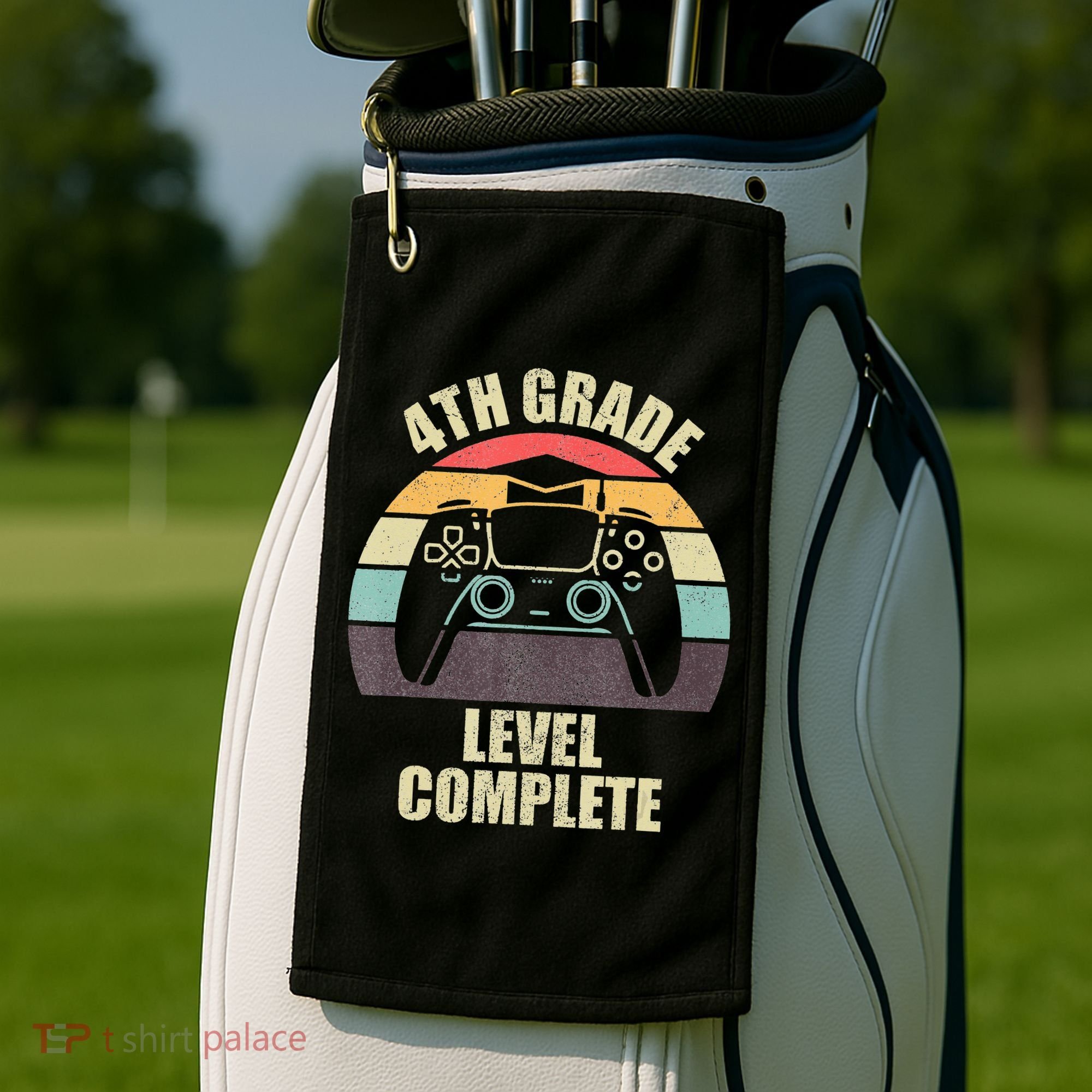 4Th Grade Level Complete Gaming Gamer Graduation Golf Towel