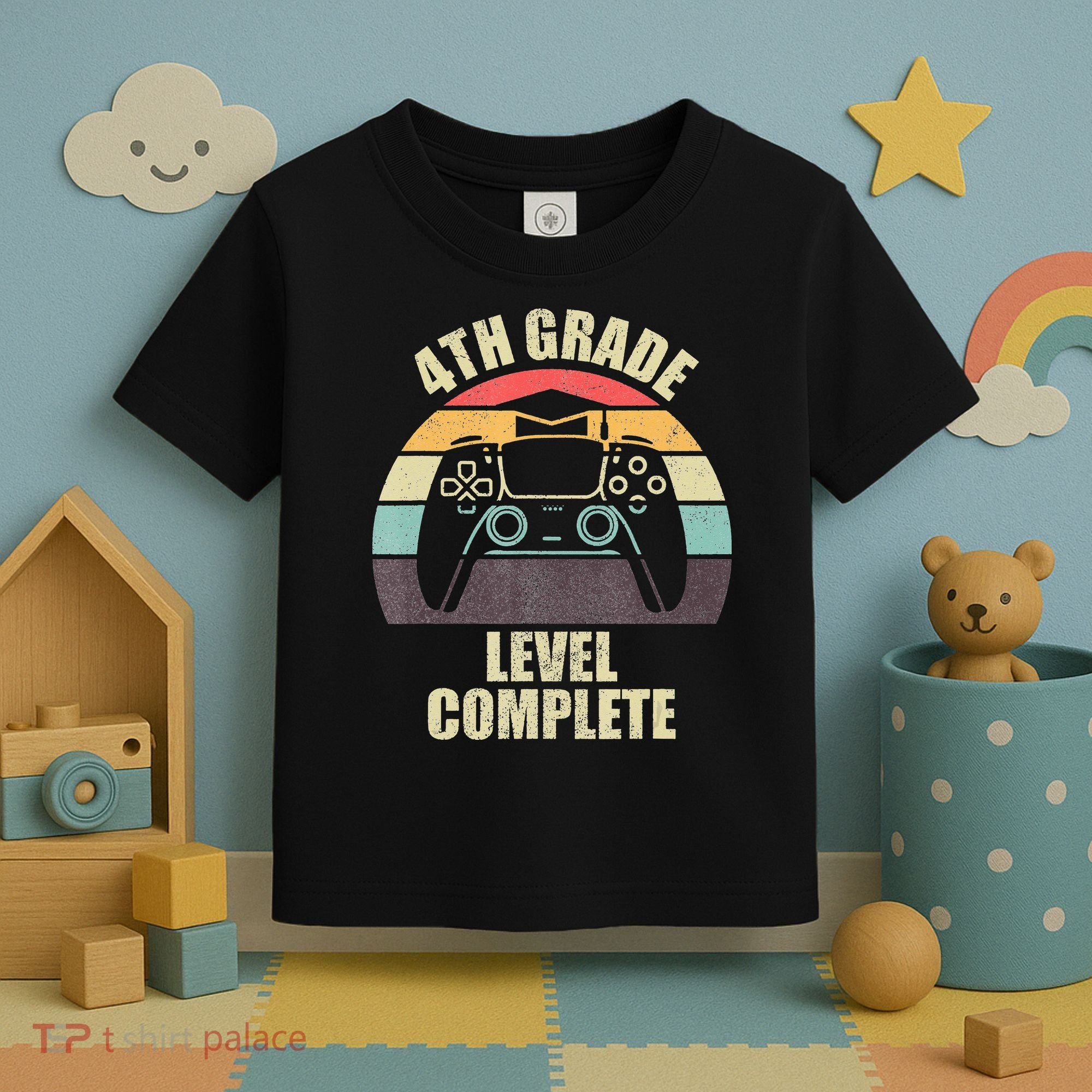 4Th Grade Level Complete Gaming Gamer Graduation Toddler T-Shirt