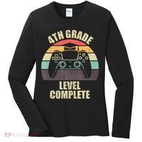 4Th Grade Level Complete Gaming Gamer Graduation Women's Long Sleeve Shirt thumb 0