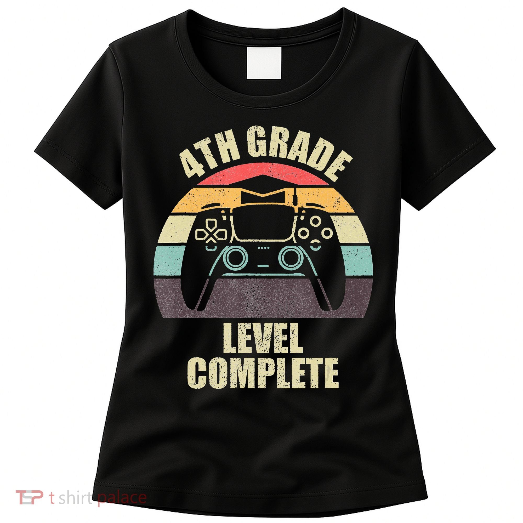 4Th Grade Level Complete Gaming Gamer Graduation Women's T-Shirt