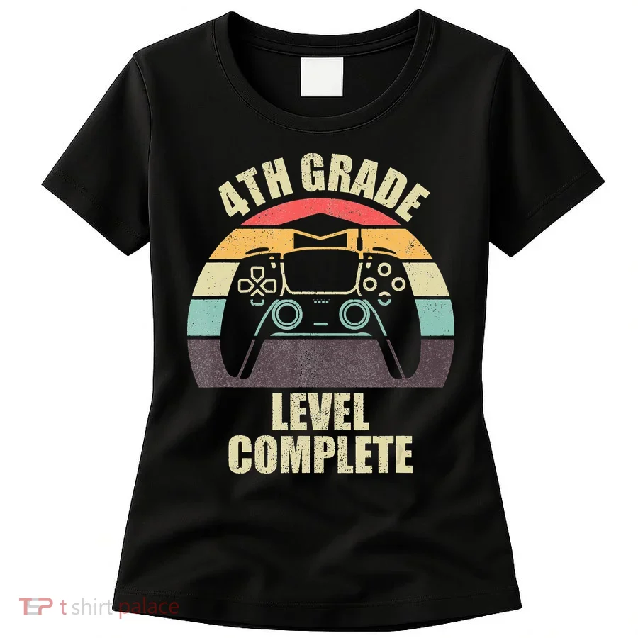 4Th Grade Level Complete Gaming Gamer Graduation Women's T-Shirt