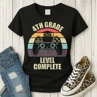 4Th Grade Level Complete Gaming Gamer Graduation Women's T-Shirt thumb 3
