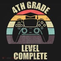 4Th Grade Level Complete Gaming Gamer Graduation Kids Hoodie thumb 5