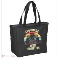 4Th Grade Level Complete Gaming Gamer Graduation Tote Bag thumb 2
