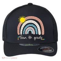 4Th Grade Of Team PreK Squad Crew Teacher Rainbow Flexfit Unipanel Trucker Cap thumb 0