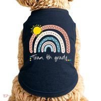 4Th Grade Of Team PreK Squad Crew Teacher Rainbow Doggie Tank thumb 0