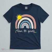4Th Grade Of Team PreK Squad Crew Teacher Rainbow T-Shirt thumb 5