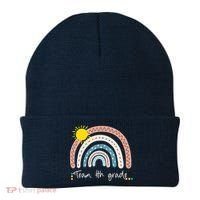 4Th Grade Of Team PreK Squad Crew Teacher Rainbow Beanie thumb 0