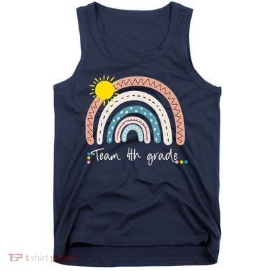 4Th Grade Of Team PreK Squad Crew Teacher Rainbow Tank Top