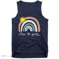 4Th Grade Of Team PreK Squad Crew Teacher Rainbow Tank Top thumb 0