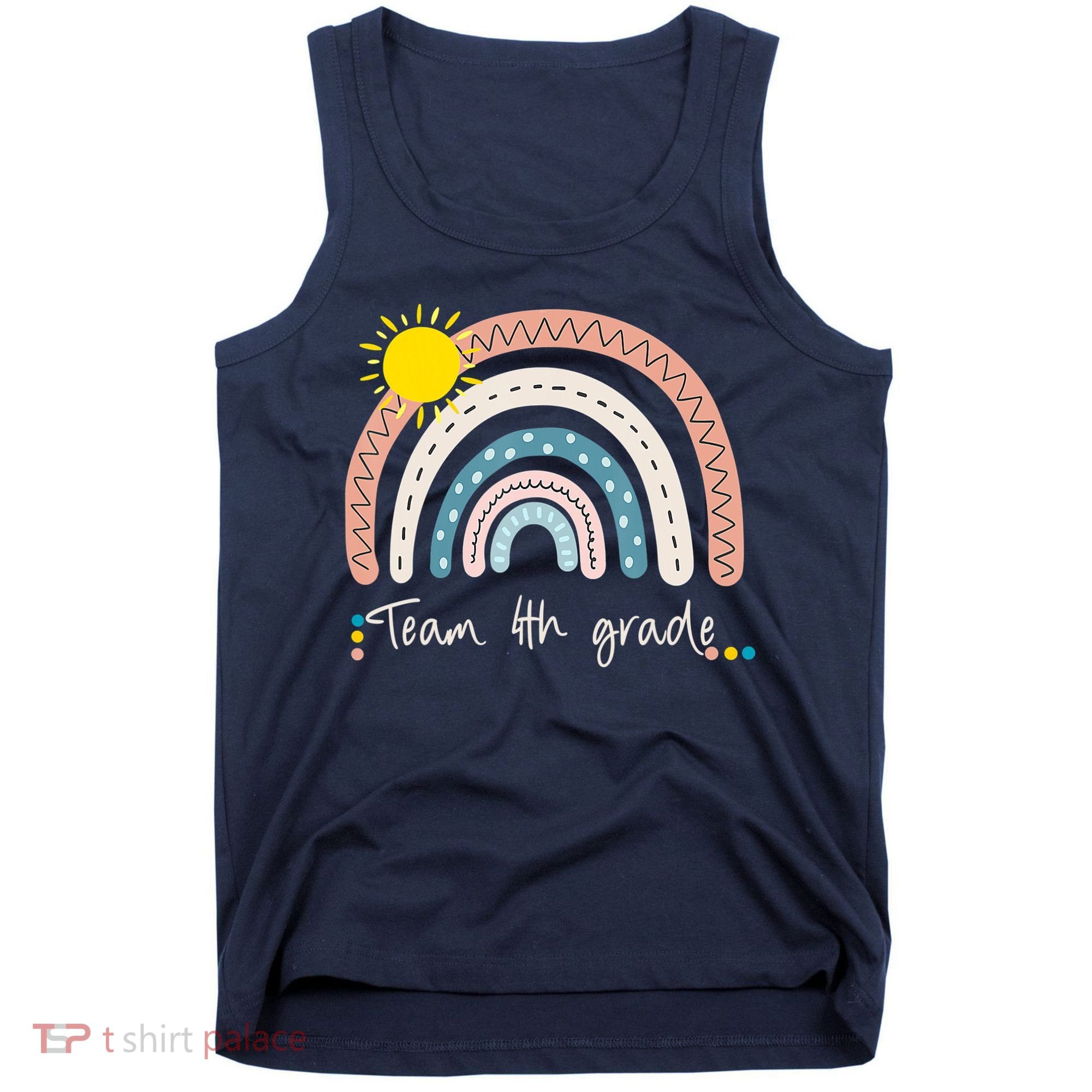 4Th Grade Of Team PreK Squad Crew Teacher Rainbow Tank Top