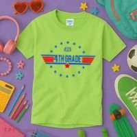 4th Grade Pilot Back To School Kids T-Shirt thumb 3