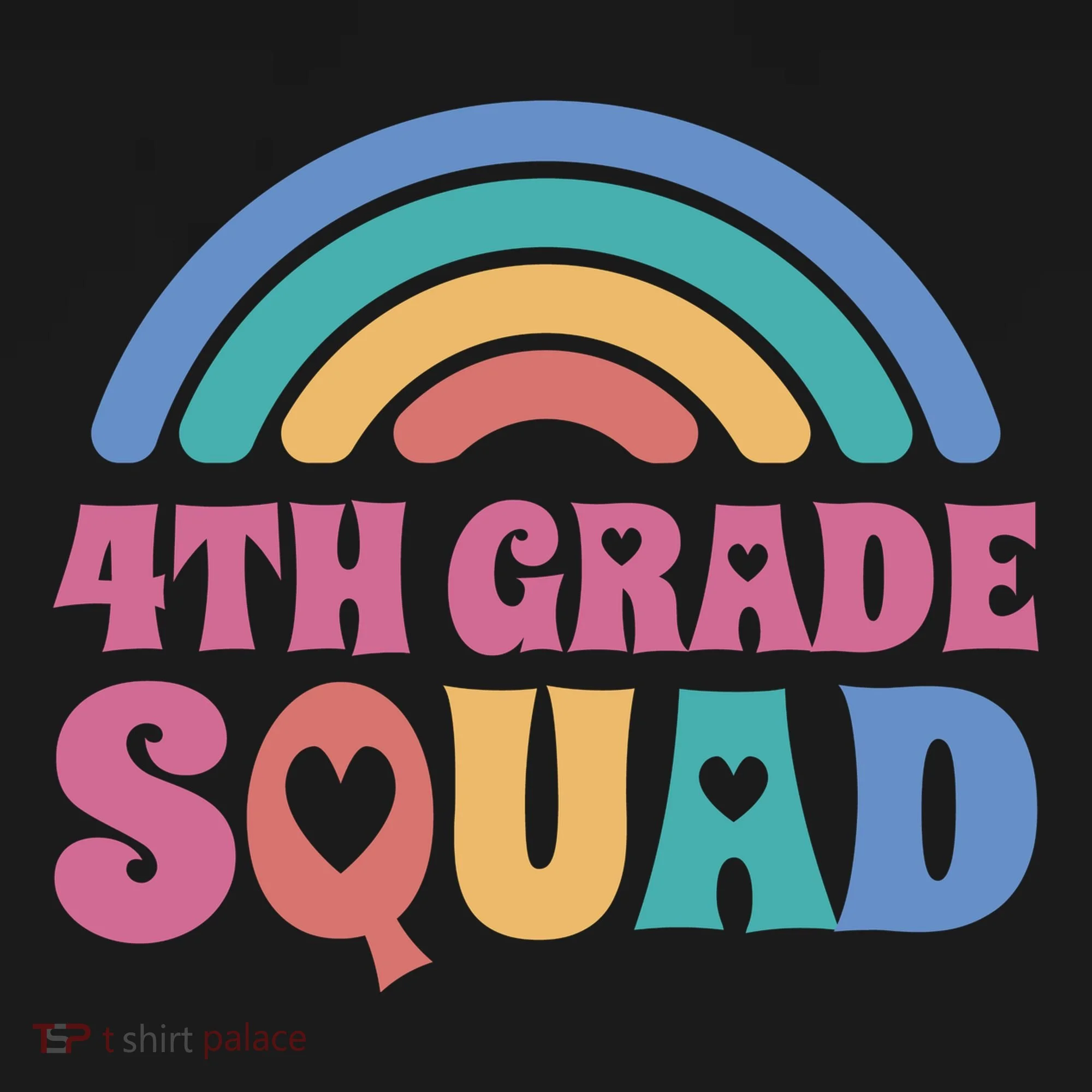 4th Grade Squad Rainbow Doggie Tank