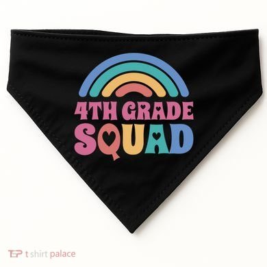 4th Grade Squad Rainbow USA-Made Doggie Bandana
