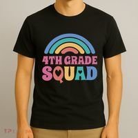 4th Grade Squad Rainbow T-Shirt thumb 3